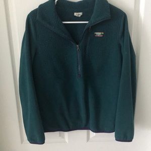 Vintage Green LL Bean 3/4 fleece